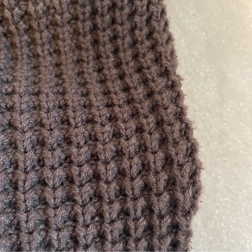 Y2K AEROPOSTALE BROWN KNIT CARDIGAN SWEATER WITH HOOD✨ - Picture 6 of 8